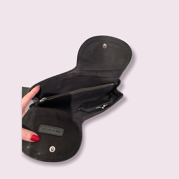 See by Chloe Blue Patent Leather Clutch EUC - Picture 2 of 3